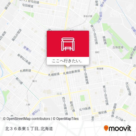 北３６条東１丁目地図