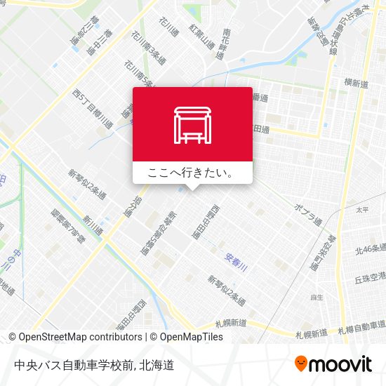 中央バス自動車学校前地図