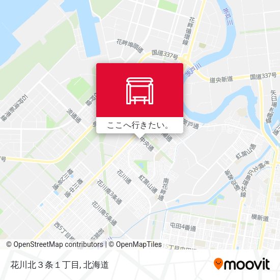 花川北３条１丁目地図