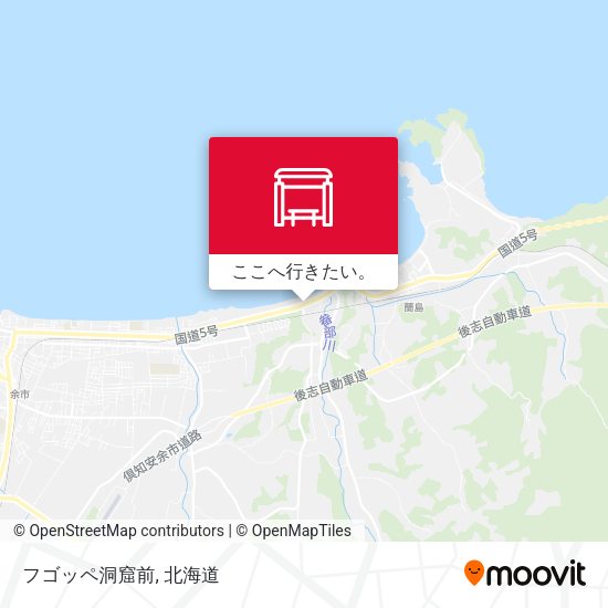 フゴッペ洞窟前地図