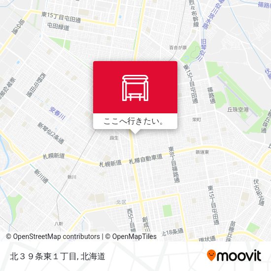 北３９条東１丁目地図
