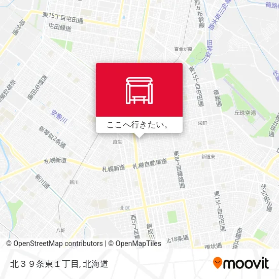 北３９条東１丁目地図