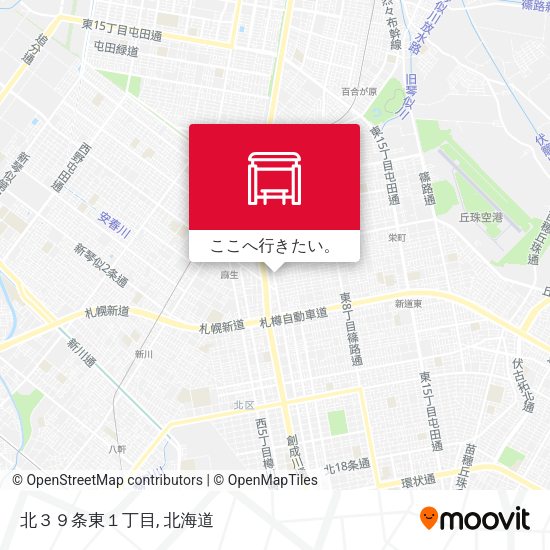 北３９条東１丁目地図