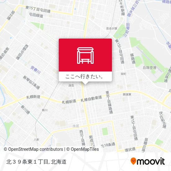 北３９条東１丁目地図