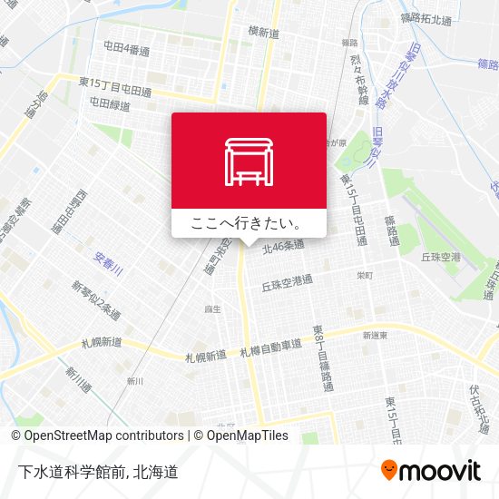 下水道科学館前地図