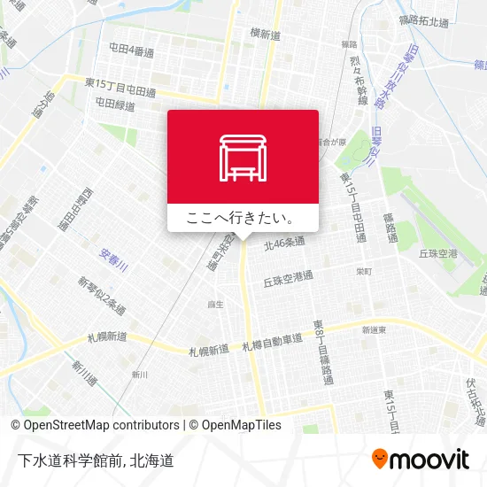 下水道科学館前地図