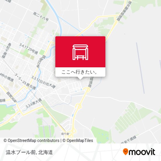 温水プール前地図