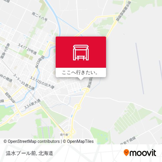 温水プール前地図
