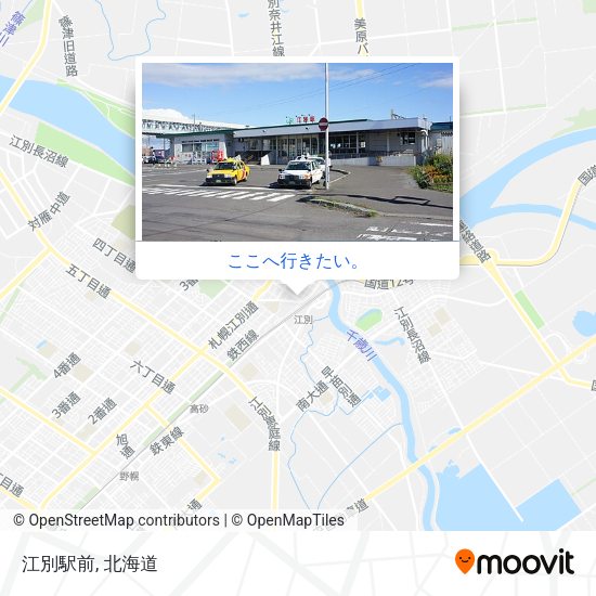 江別駅前地図