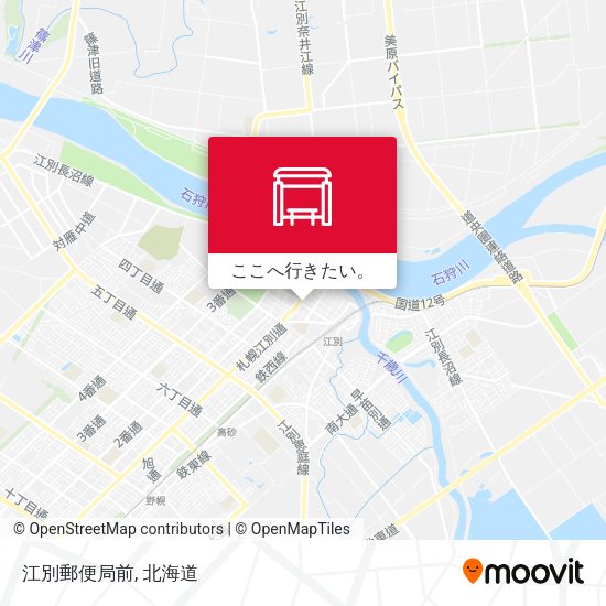 江別郵便局前地図