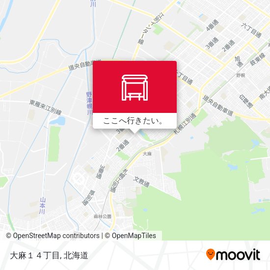大麻１４丁目地図