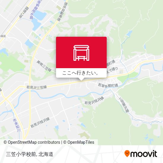 三笠小学校前地図