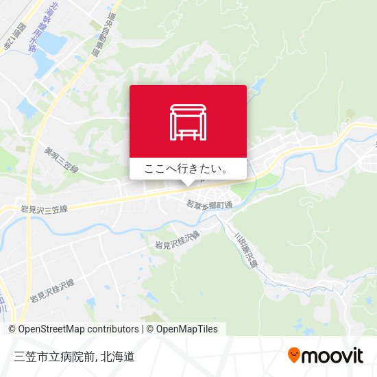 三笠市立病院前地図