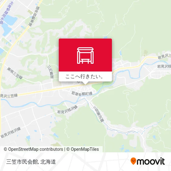 三笠市民会館地図