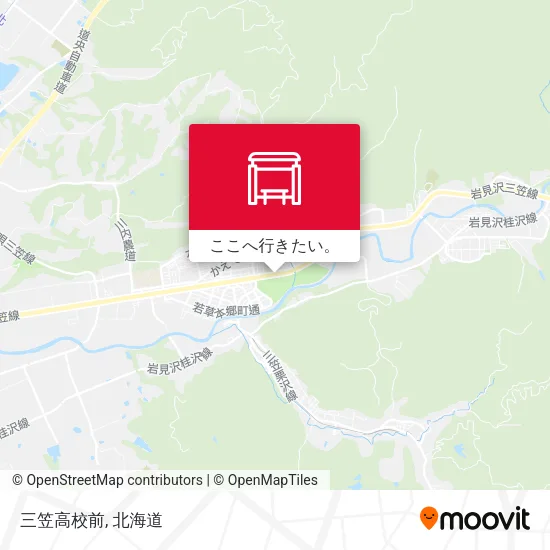 三笠高校前地図