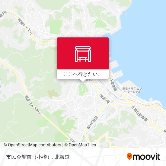 市民会館前（小樽）地図