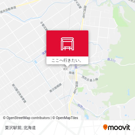 栗沢駅前地図