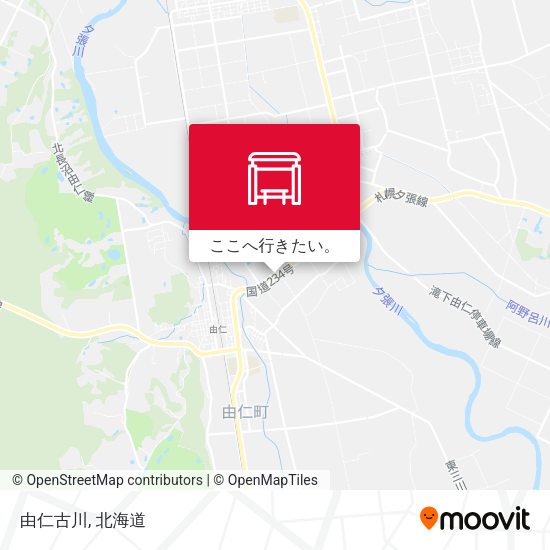 由仁古川地図