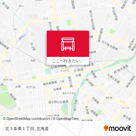 北３条東１丁目地図