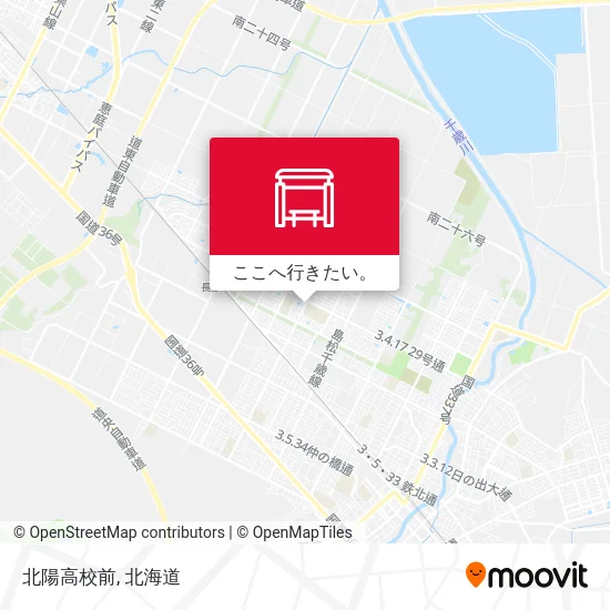 北陽高校前地図