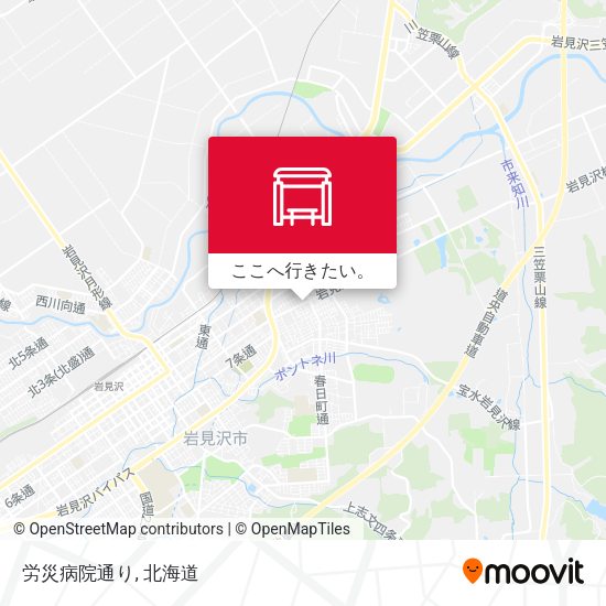 労災病院通り地図