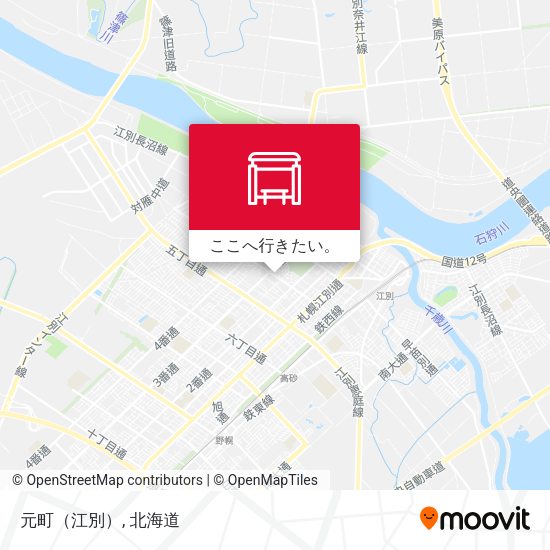 元町（江別）地図