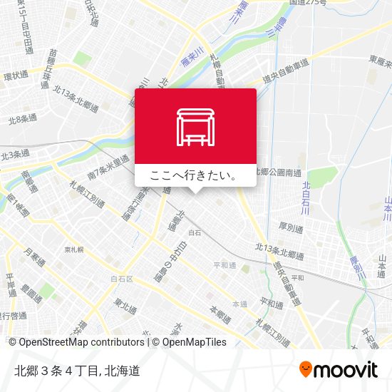 北郷３条４丁目地図