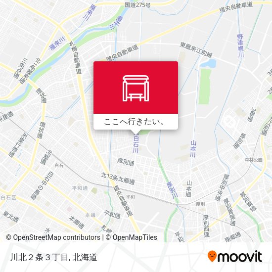 川北２条３丁目地図
