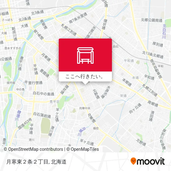 月寒東２条２丁目地図