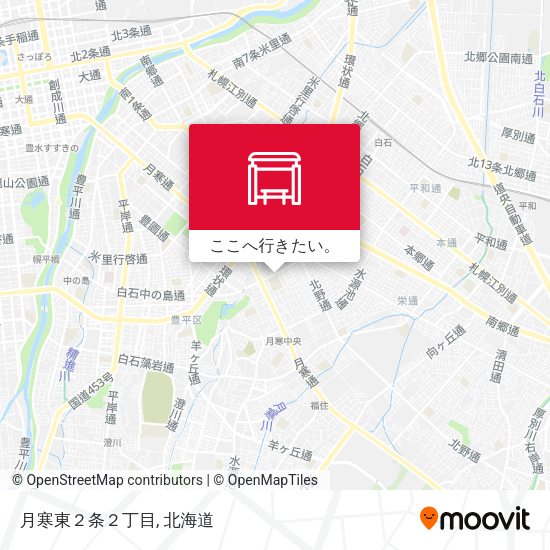 月寒東２条２丁目地図