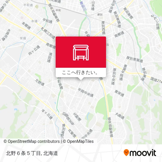 北野６条５丁目地図