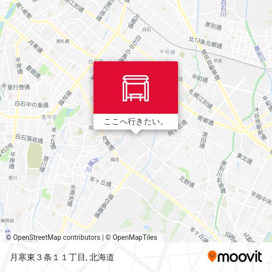 月寒東３条１１丁目地図