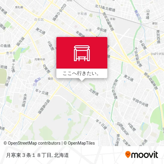 月寒東３条１８丁目地図