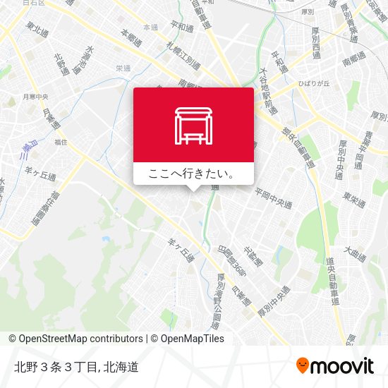 北野３条３丁目地図