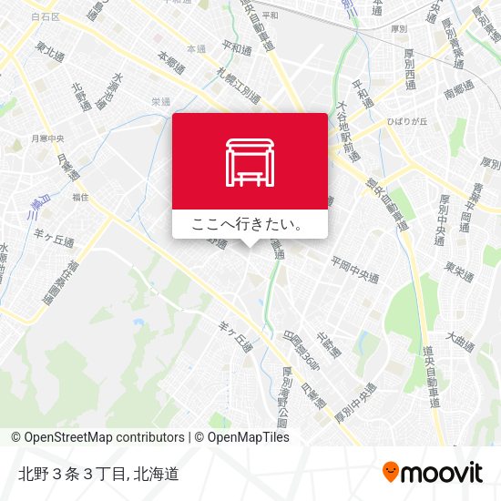 北野３条３丁目地図