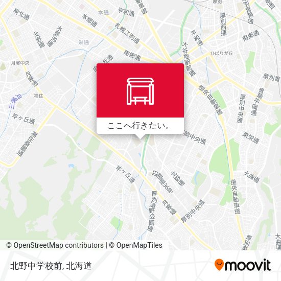 北野中学校前地図