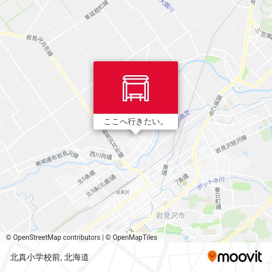 北真小学校前地図