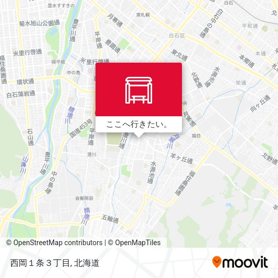 西岡１条３丁目地図