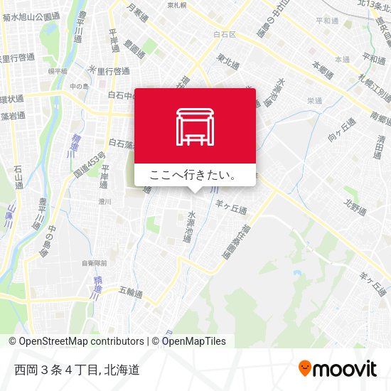 西岡３条４丁目地図