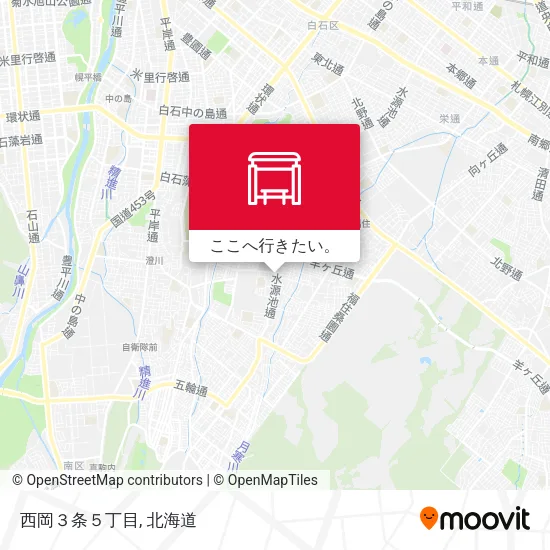 西岡３条５丁目地図