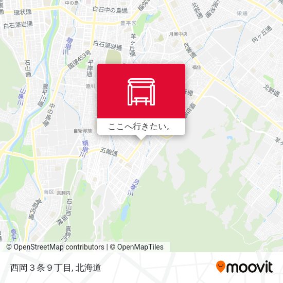 西岡３条９丁目地図