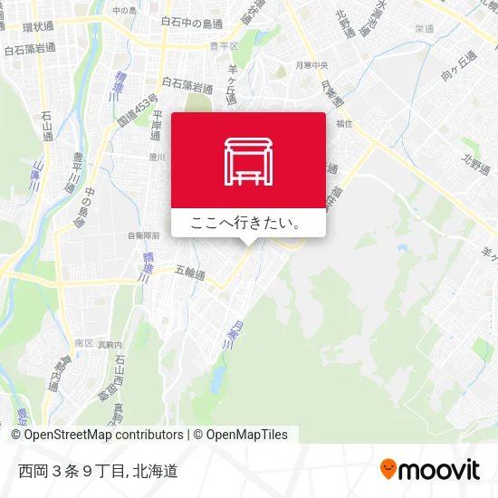 西岡３条９丁目地図