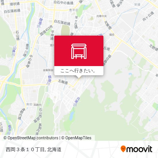西岡３条１０丁目地図