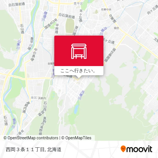 西岡３条１１丁目地図