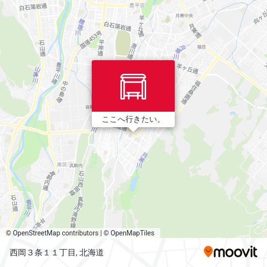 西岡３条１１丁目地図