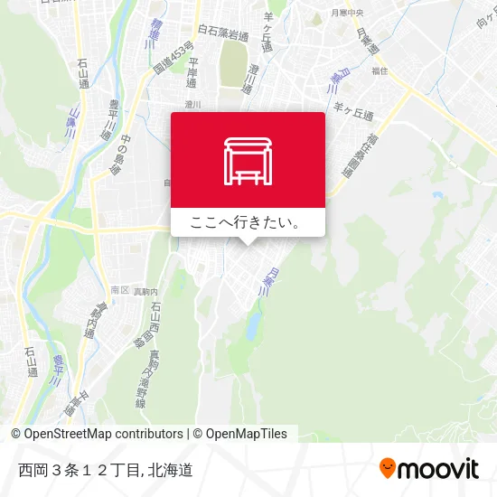 西岡３条１２丁目地図
