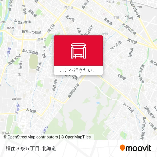 福住３条５丁目地図