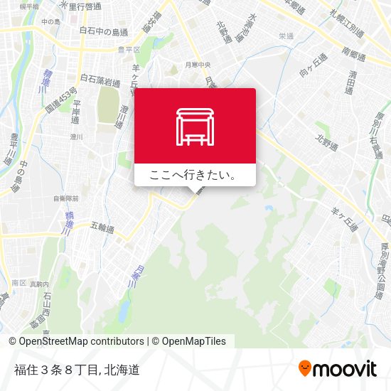 福住３条８丁目地図