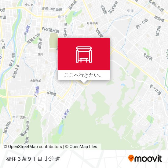 福住３条９丁目地図