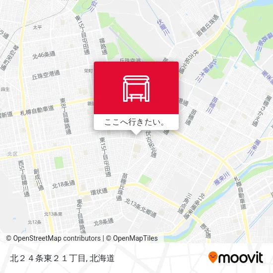 北２４条東２１丁目地図